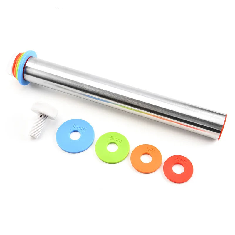 Pin Set Runcing Adjustable Rolling Pin with Rings – Belro