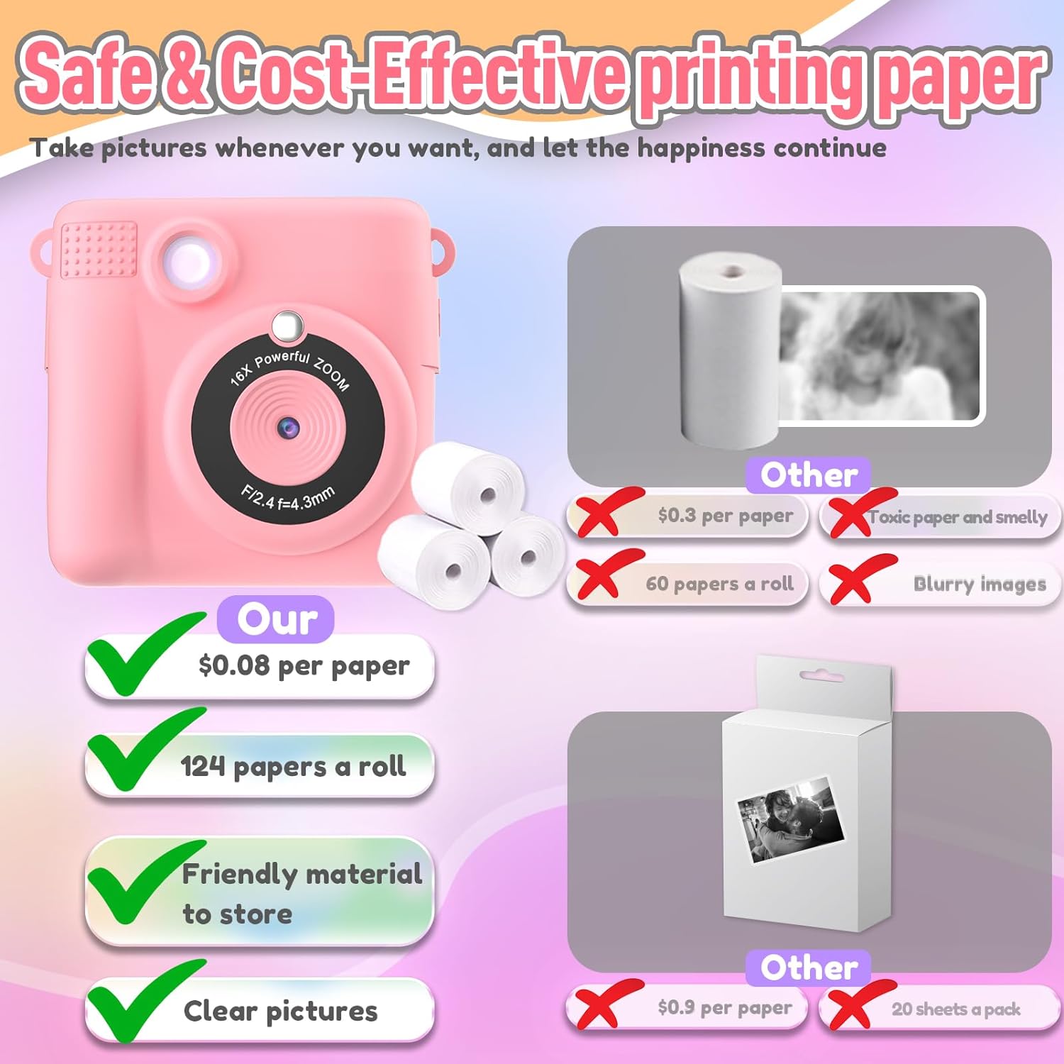 Digital Instant Print Portable Camera For Kids – Belro