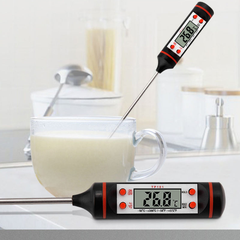 Digital Probe Cooking Thermometer with an LED Display, Hold Function and a Range of Minus 58 to 572 Degrees Fahrenheit
