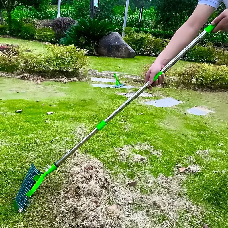 Long Reach Thatch Rake for Dethatching Dead Grass – Belro
