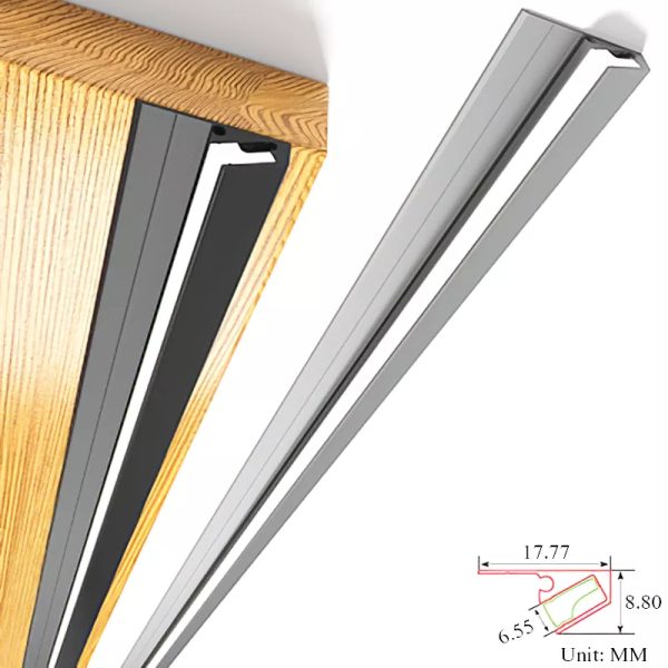 45 Degree LED Under Cabinet Lighting Bars Invisible Ultra Thin Strips ...