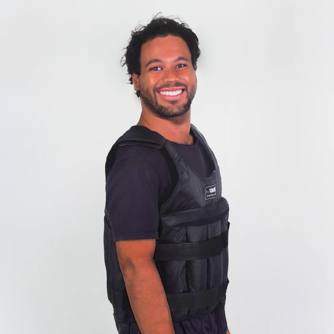 Adjustable Weighted Vest with 110 Pound Capacity in Oxford Cloth with Adjustable Straps for Walking and Jogging