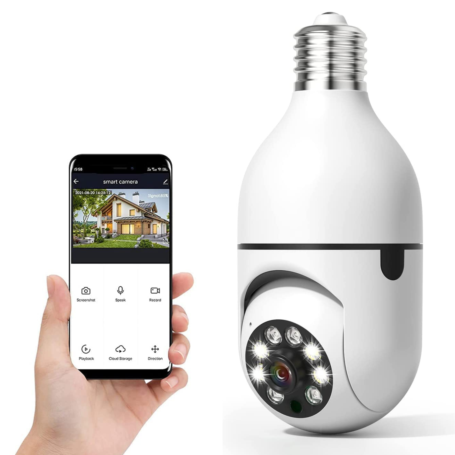 Wireless Indoor / Outdoor Smart HD Light Bulb Security Camera – Belro